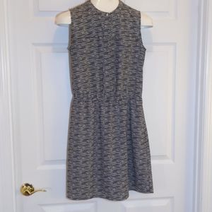 Merona Black and White, Button Front Dress, Sz S